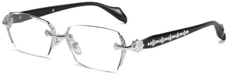 KTUCN Gafas con montura estilo retro Y2K para mujer, adecuadas para niñas, gafas de computadora sin marco con bloqueo de luz a