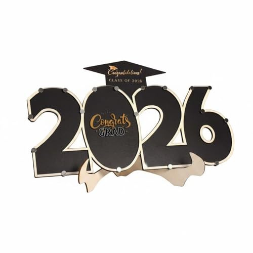 Fzaqwen Graduation Signage Board Centro de Mesa Tablero de Firmas Libro de Cartel de Graduación Madera Práctica Adecuado para Ceremonias Recepción Rincones de Fotos Recuerdos