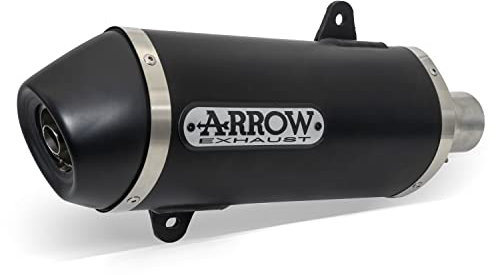 ARROW URBAN ALUMINIUM DARK SILENCER WITH DARK END CAP PIAGGIO MEDLEY 125/150 '16/20 HOMOLOG. ALUMINIUM DARK URBAN SILENCER WITH STEELBLACK END CAP FOR ARROW COLLECTOR, Metall