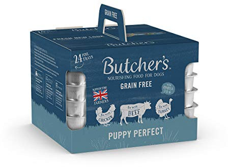 Butcher's Puppy Perfect Dog Food Trays, 3.6 kg (24 x 150 g)