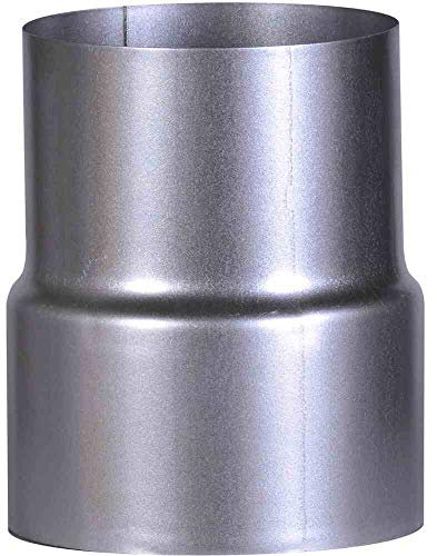 FIREFIX A110/RD FAL Raccord de poêle Ø 120 à raccord Mural ø 110 mm, ø 120 mm – Tube de poêle en tôle d'acier 0,6 mm d'épaisseur – Soudé au Laser – Argent