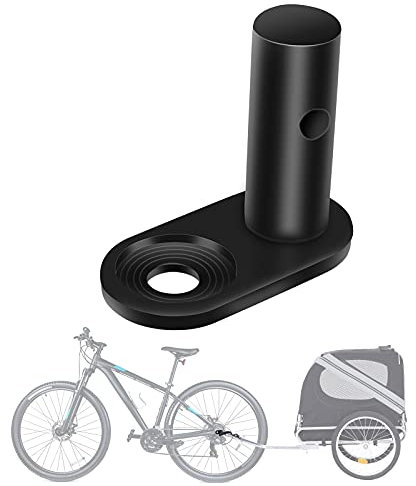 Fahrradanhänger Kupplung Anhängerkupplung Adapter Universal Traktionskopf Tragbar Fahrradanhänger Hakenanschluss Anhang für Kinderwagen Kinder Hund Anhänger Kinderfahrrad Haustier Wagen, Schwarz