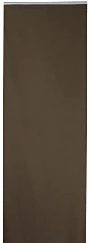 Haus und Deko Flächenvorhang 60x245cm Schiebevorhang Blickdicht Raumtrenner Klettband Paneelwagen einfarbig Schiebegardinen Gardinen Raumteiler Wohnzimmer Schlafzimmer (Dunkelbraun)