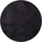 the carpet Relax Weicher, Badezimmerteppich, Bad Set, Badematte, Badvorleger, Anti-Rutsch Unterseite, Waschbar bis 30 Grad, Super Soft, Felloptik Schwarz, 120 x 120 cm Rund