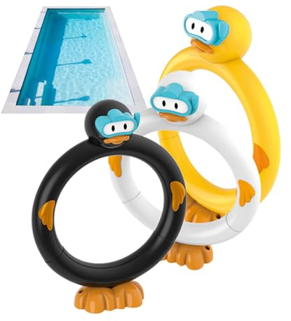 Générique Anneaux De Piscine pour, Plongée, Aquatiques pour, Anneaux De Canard De Plongée Amusants, Bâtons De Plongée Colorés pour Entraînement Coulant, 3 Pièces, De Piscine, Jeu S