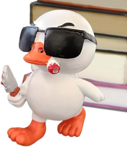 Zunetsutock Resin Decorative Duck Interior Statue - Home Decoration Animal Statuettes - Decoration by Lautes and Buriy Carrier Bureau - Gift Idea for Family and Friends, Versatile Decorative Room