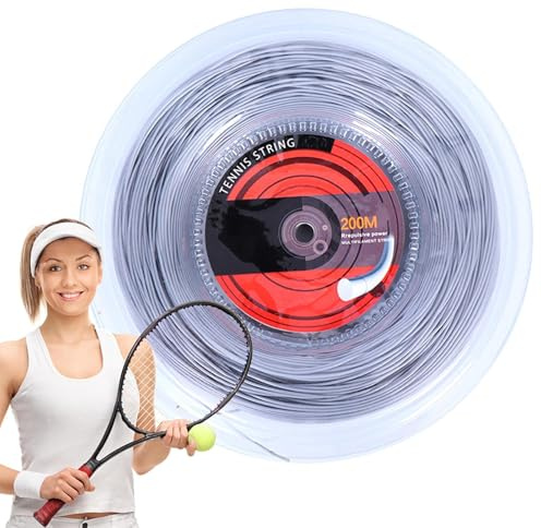 Kit de Cordes de Raquette – Kit de Cordes de Tennis Professionnel en Poly Tennis, Cordes intestinales synthétiques, Corde de Racquet en Polyester, Bobine de Cordes pour Une Meilleure Force