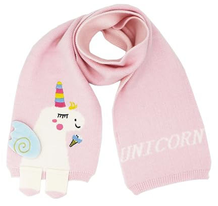 Newfancy Kids Girls Boys Winter Cute Unicorn Scarf Shawl Warm Soft Cozy Fashion Knit Neck Warmer Scarfs Toddler, Pink, One_Size