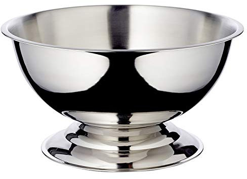 EDZARD Cara - Raffreddatore per champagne (Ø 40 cm, grande) in acciaio inox, per 5 bottiglie, per vino, spumante e cubetti di ghiaccio