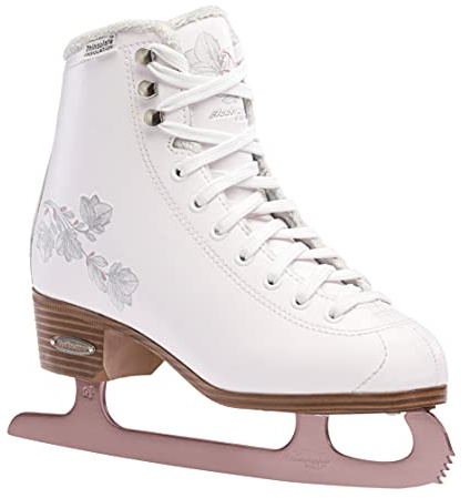 Rollerblade Bladerunner Ice Diva Women's Adult Figure Skates, White and Rose Gold, Ice Skates
