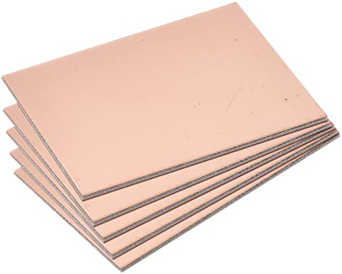 sourcing map 10 stycken PCB kopparpläterade kretskort laminat 70 mm x 50 mm x 1,5 mm FR4 glasfiber ensidig för kretsprojekt