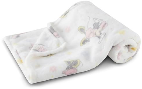 Disney Flanell-Fleece-Babydecke, weich und gemütlich, 76,2 x 101,6 cm, mit Mickey Mouse, Minnie Mouse, Winnie Puuh und Dumbo