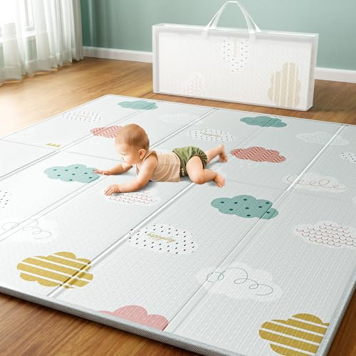 Baby Play Mat, 79 x71x0.6 Baby Non-Toxic Floor Mat,Baby Rug Play Mat,Crawling Thickened Foam Mat,Foldable Waterproof Non-Slip Portable Suitable Playmat