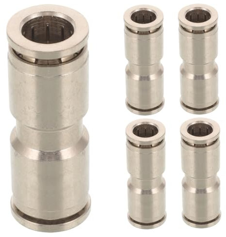 Healifty 5 Stück Trachealer Schnellanschluss Adapter Quetschfittings Aus Metall Crimp Für Koppler Reduzierer Schlauchanschlüsse Crimpen Passend Für Industrieprojekte Schlauchflicker Kupfer
