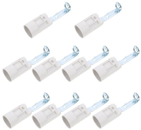 KOMBIUDA Portalámparas para Velas E14 Tipo Diseño de Rosca Resistente y Material de Aleación de Zinc, Pack de 10 Piezas para Cocinas y Comedores