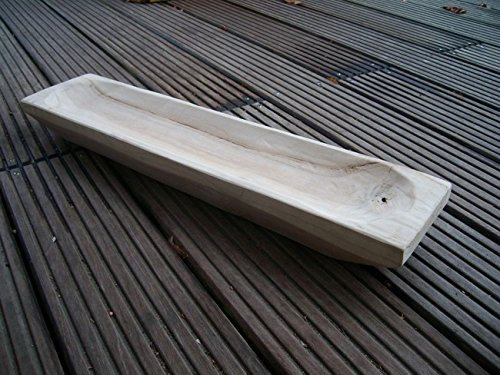 Deko-Impresion Holzschale, Holzmolle, Holz-Tablett massiv, schwer robust, 60x14 cm