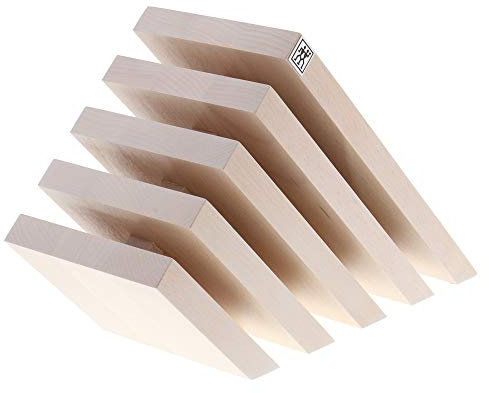 ZWILLING Bloc à Couteaux magnétique incliné Italien Bois de hêtre Blanc.
