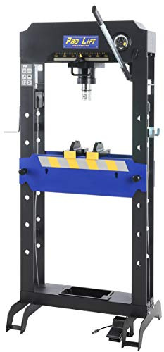 Pro-Lift-Outils de presse hydraulique 30t presse d'atelier manuel + 8 pièces de pression pneumatique Bleu