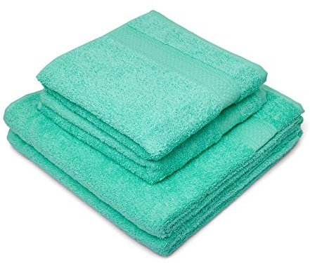 søstre & brødre 2X Handtuch + 2X Duschtuch | Mint | 100% Baumwolle Frottier | ÖKO-TEX Standard - Made IN EU | Extra Dicke Qualität 450 g/m²