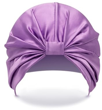SILKE Hair Wrap - The Lila | 100% Luxurious Silk Hair Wrap | The Silk Bonnet Hair Turban that Protects & Repairs Damaged Hair | Sleep Cap Suitable for Frizzy, Curly, & Straight Hair Types