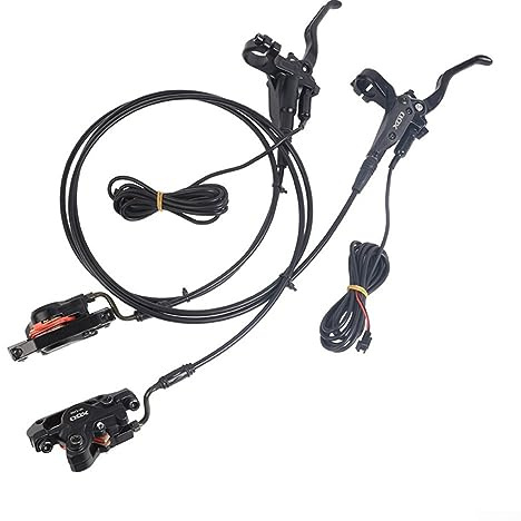 Ensemble de freins pour vélo, frein à disque hydraulique, frein à huile pour vélo électrique avec alliage d'aluminium, commande de puissance électrique, avant + arrière