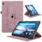 TEDTIKJT Hülle für Lenovo Tab M10 10.1 2019 (TB-X505F/TB-X605F) Tablet Hülle Flip PU Leder 360°Drehbar Multi-Winkel Ständer Baum Schutzhülle für Lenovo Tab M10 HD 1st Gen, Rose Gold
