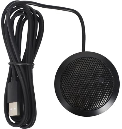 Conference USB Microphone,Omnidirectional Microphone,Pc Microphones,Mute Button With Led Indicator,Noise Reduction,Plug & Play,Compatible With Chrome Os, Mac Os, Windows, For Online Meeting, Class