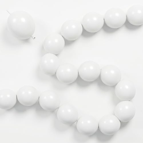 White Link Balloons, 100PCS Linking Balloons with Tail for Making Balloon Wall Arch and Chains, Pearl Quick Balloon for Wedding Birthday Baby Shower Engagement Graduation Party Decorations (6inch)