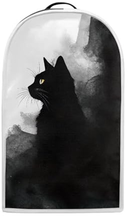Urndoeng Soft Blender Cover Small Appliance for Kitchen Dust Cover Blender Protector Decoration Machine Washable Ink-Wash Black Cat