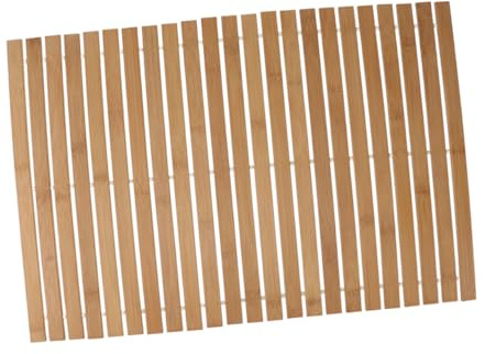 LIFKOME Alfombra de Bambú Antideslizante para Baño y Ducha Esterilla Resistente y Decorativa con Diseño Tiras Felpudo Absorbente y Seguro para Húmedos