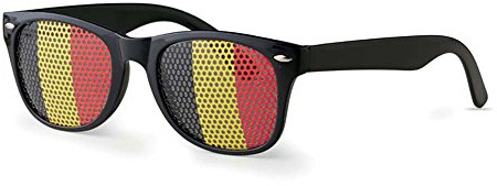 notrash2003 WM Lunettes de soleil Article de fan Football Lunettes Drapeau du pays Différentes versions (Belgique)