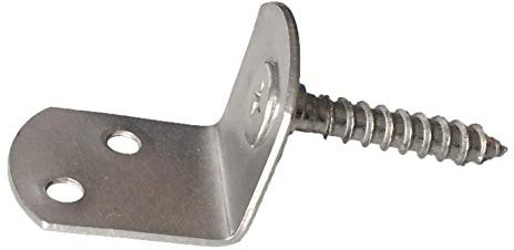 Flechtzaunhalter Flechtzaunbeschlag in L-Form - 20 Stück (Edelstahl)