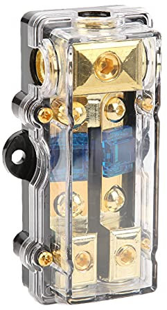 60A Power Distribution Block 1 Out 2 In Heat Resistant Car Audio Splitter Holder Car Audio Splitter Car Audio Power Holder for Auto Stereo Amplifier