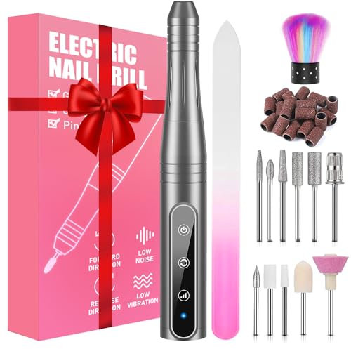 FOLAI Elektrischer Nagelschneider für Gelnägel, Acrylnägel, Hornhautentfernung, 30000 U/min, professionelle elektrische Nagelfeile, einstellbare Geschwindigkeit, für Hobbynagler