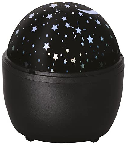 EMOS Projecteur LED étoiles, projecteur mural et plafond, alimenté par USB ou piles (3 x AA), durée de vie 10000 heures, IP20 pour l'intérieur, DCPW06, noir