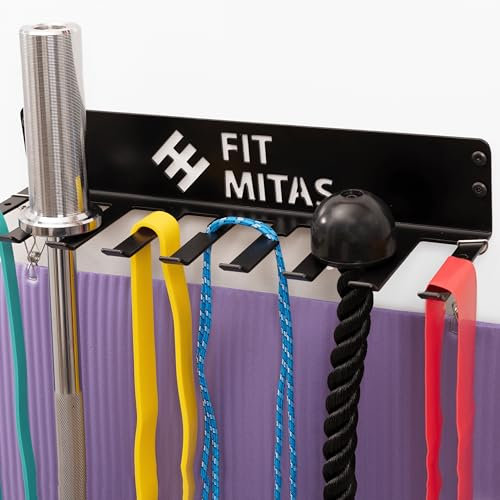 Rack Musculación y Kit Gimnasio en Casa. Soporte Barra Pesas, Pilates Accesorios Gimnasio y Calistenia en Casa. Organizador Gimnasio y Soporte Pesas Fitness, Esterilla Yoga Gruesa y Material Deportivo