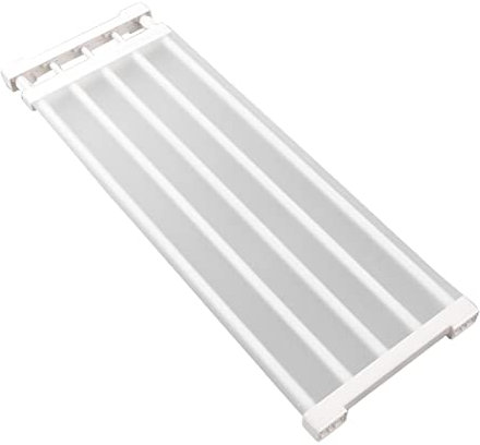 Barra para Colgar en el Armario con Estante Extensible para Armario con Barra para Colgar Hecha de PP de Primera Calidad y Tubo de Acero, la Barra del (75‑120 cm / 29,5‑47,2