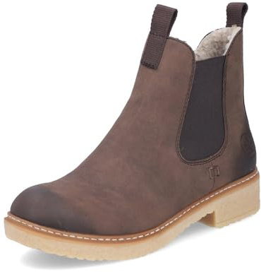 Rieker Damen Chelsea Boots Z5050, Frauen Stiefeletten,Bootee,Booties,halbstiefel,Kurzstiefel,uebergangsschuhe,braun (25),37 EU / 4 UK
