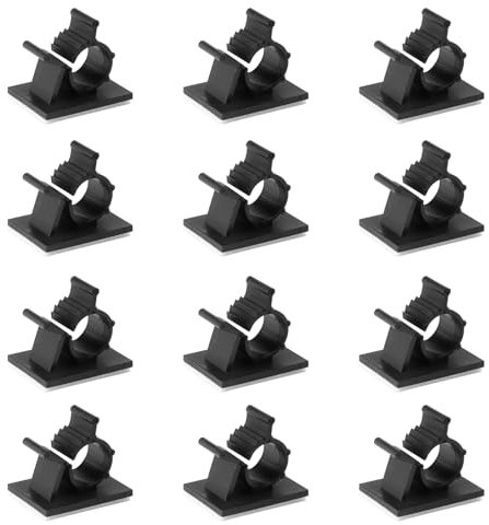 60PCS Kabelschellen Kabelklemme Kabelbefestigung, Kabelführung Organizer Kabelclips Selbstklebend Verstellbare Kabelmanagement-Organizer-Klemme Schreibtisch Organizer