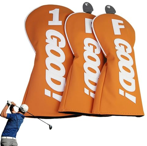 Housse de club de golf, couvre-chef de club de golf, président en cuir PU imperméable pour club de golf, sports portables Mallet Punter Protector pour hommes, femmes