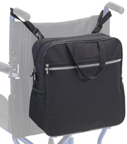 Wheelchair Bag, Waterproof Oxford Cloth Rollator Bag with Cup Holder, Large Capacity Wheelchair Backpack for Elderly and Disabled/ 14.6x5.5 Inch