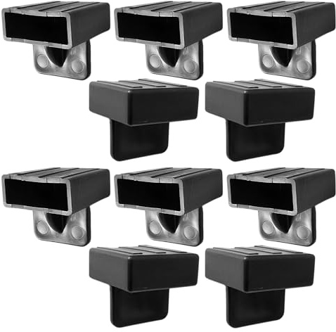 cyclingcolors 10x Ferma Doghe Singola in Plastica Cappuccio Innesto Supporti 36 x 8 mm Letto Boccola Doga Rete Balancella Nero