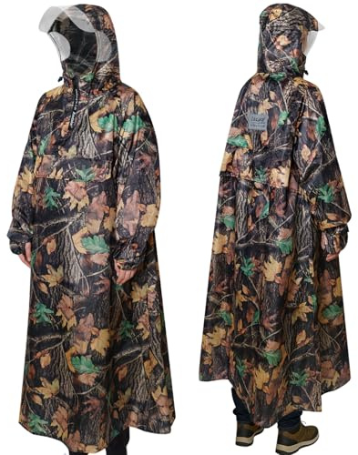Andake Rain Poncho Rain Jacket Lightweight Waterproof for Men and Women, Packable Windproof with Hood for Hiking, Cycling, and Outdoor Activities
