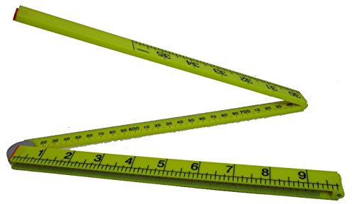 1m / 3ft Easy to Read Folding Plastic Ruler Metric Imperial Markings MS165
