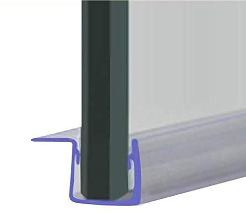 Shower Seal for Screens, Doors or Panels | Fits 4, 5 or 6mm Glass | 10mm Deflector Fin for When There is No Gap | 80cm, 90cm, 140cm or 2m Long | SEAL031 (140cm)