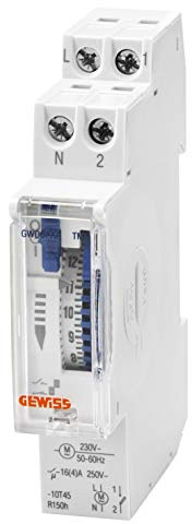 Analoge Tageszeitschalter – mit Reserve 150 Stunden – 1 Kontakt NO – 1 Modul