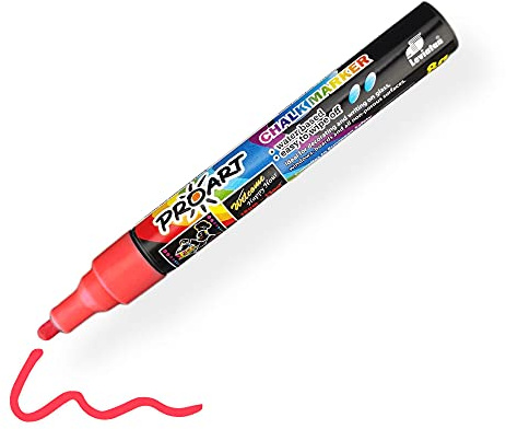 LEVIATAN | Stylos à Craie Essuyable à Sec et Humide | Marqueur Craie | 2-3 mm | Marqueurs à Craie Pour Tableau | 8 g - Rouge