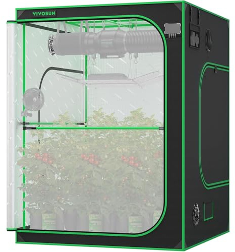 VIVOSUN P558 60×60 × 80 PRO odlingstält, tjocka 1 stolpar, förstärkt Mylar Oxfordtyg, extra hängande stänger, hög CFM-kit för AeroLight A200SE×3