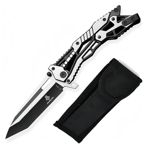 LINMOHERUI Folding multifunctional Pocket Tool, Stainless Steel Foldable Multifunctional Cutting Tool with Nylon Storage Bag for Garden, Camping, Hiking