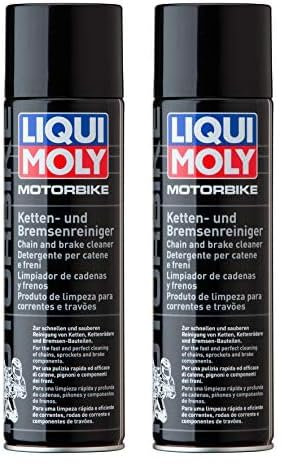 LIQUI MOLY Motorbike Limpiador de cadenas y frenos | 500 ml | Motocicleta | Limpiador de cadenas | Limpiador de frenos | Cuidado | Limpiador rápido | 1602 (Paquete de 2)